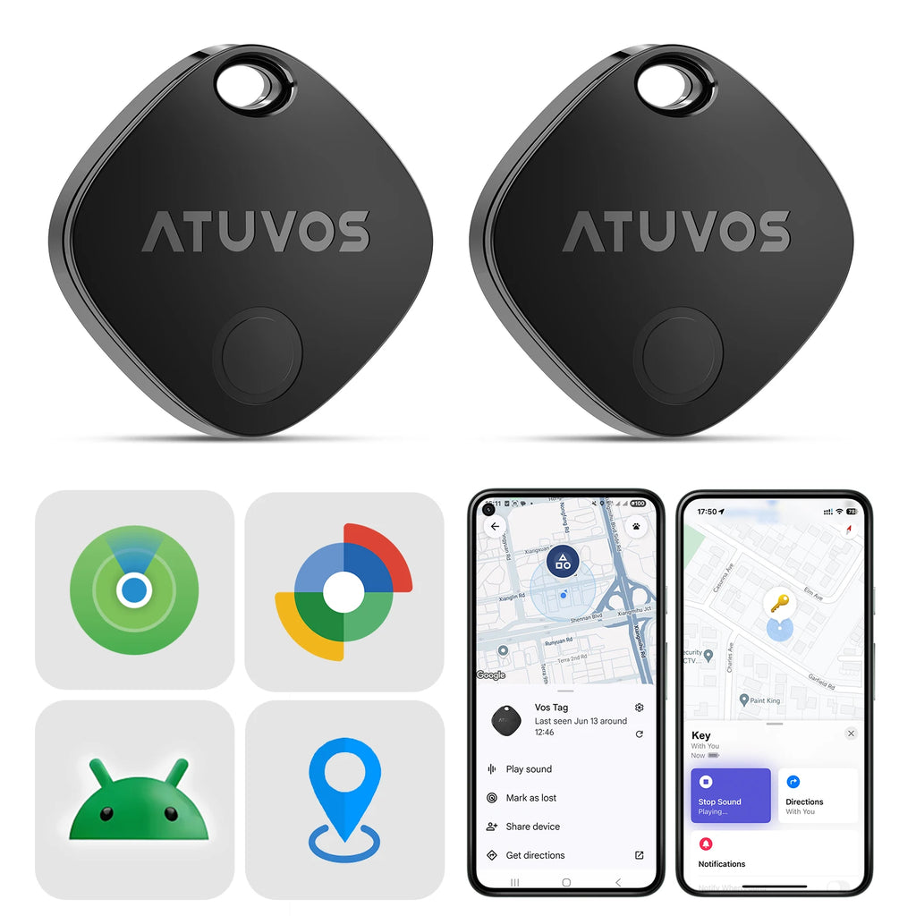 ATUVOS IOS Android GPS Tracker IP67 Waterproof FCC CE Plastic OLED Display Remote Control Anti-Lost for Vehicles & Children