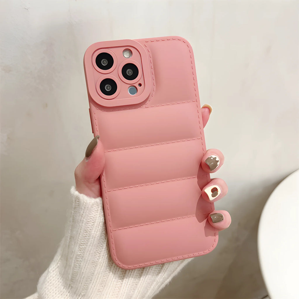 Dropshipping TPU Mobile Phone Case Down Jacket Design for iPhone 14 Pro Max 17 AIR