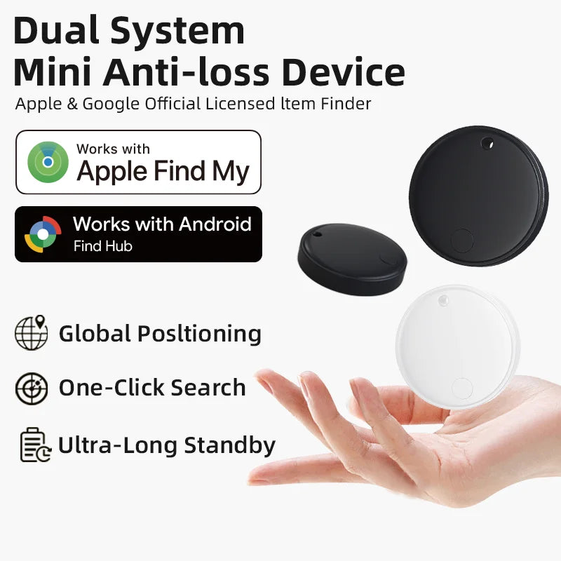 Mini Air Tag Waterproof Anti-Lost Smart GPS Tracker with IOS Google Find My Device Locator Find Hub Tag Finder