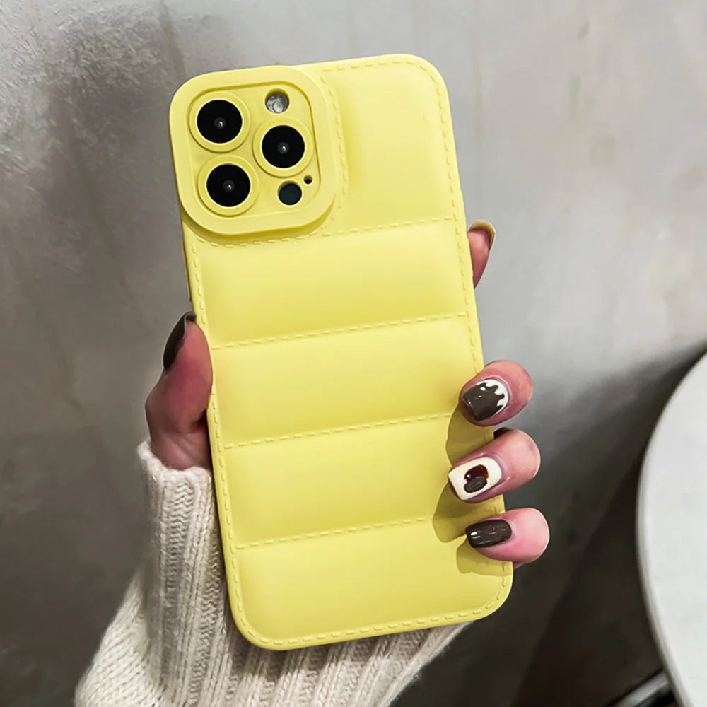 Mobile Phone Case Down Jacket Design for iPhone 14 Pro Max 17 AIR
