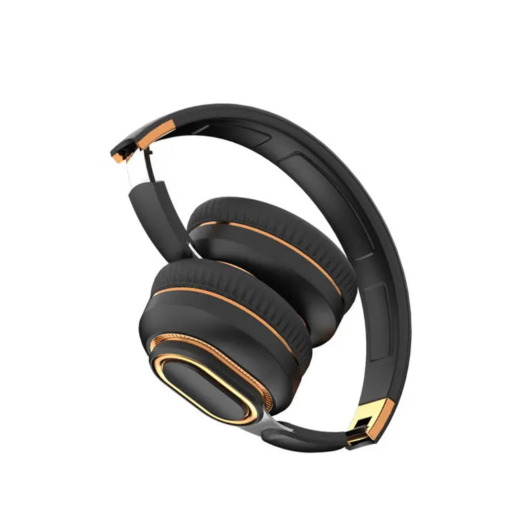 Audifonos Bloutooth Brown Office Deep Heavy Extra Bass Foldable Headset BT 5.0 Wireless Blue Tooh Headphones With Tf Card