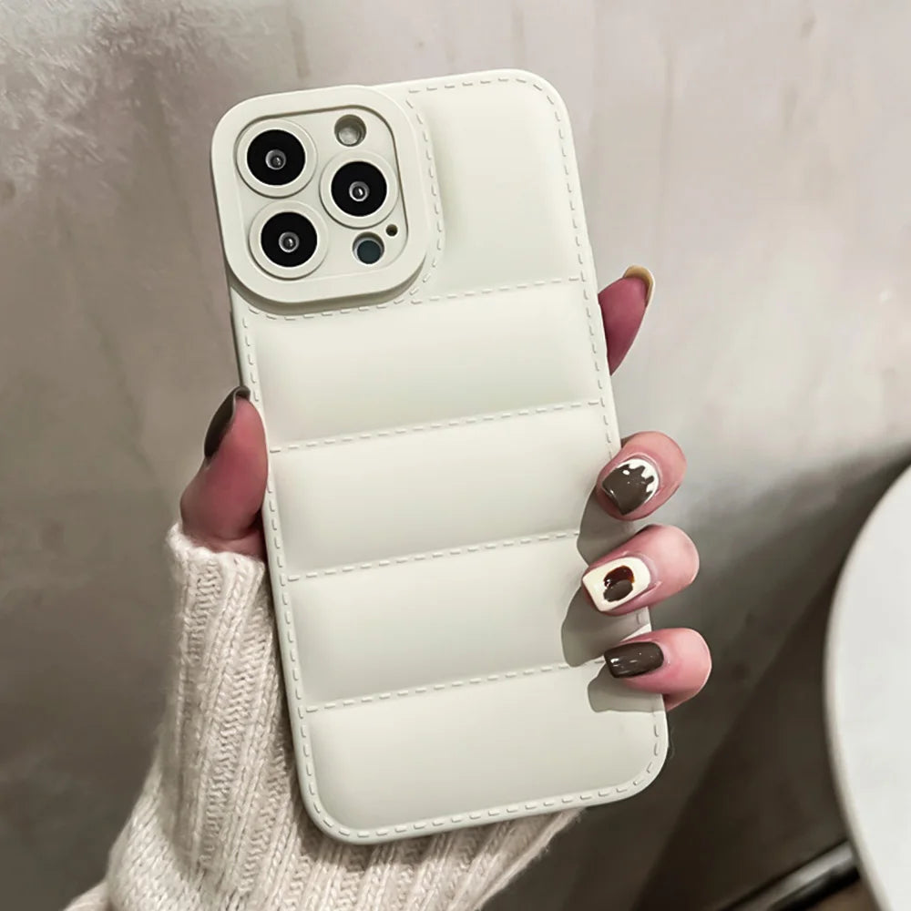 Dropshipping TPU Mobile Phone Case Down Jacket Design for iPhone 14 Pro Max 17 AIR