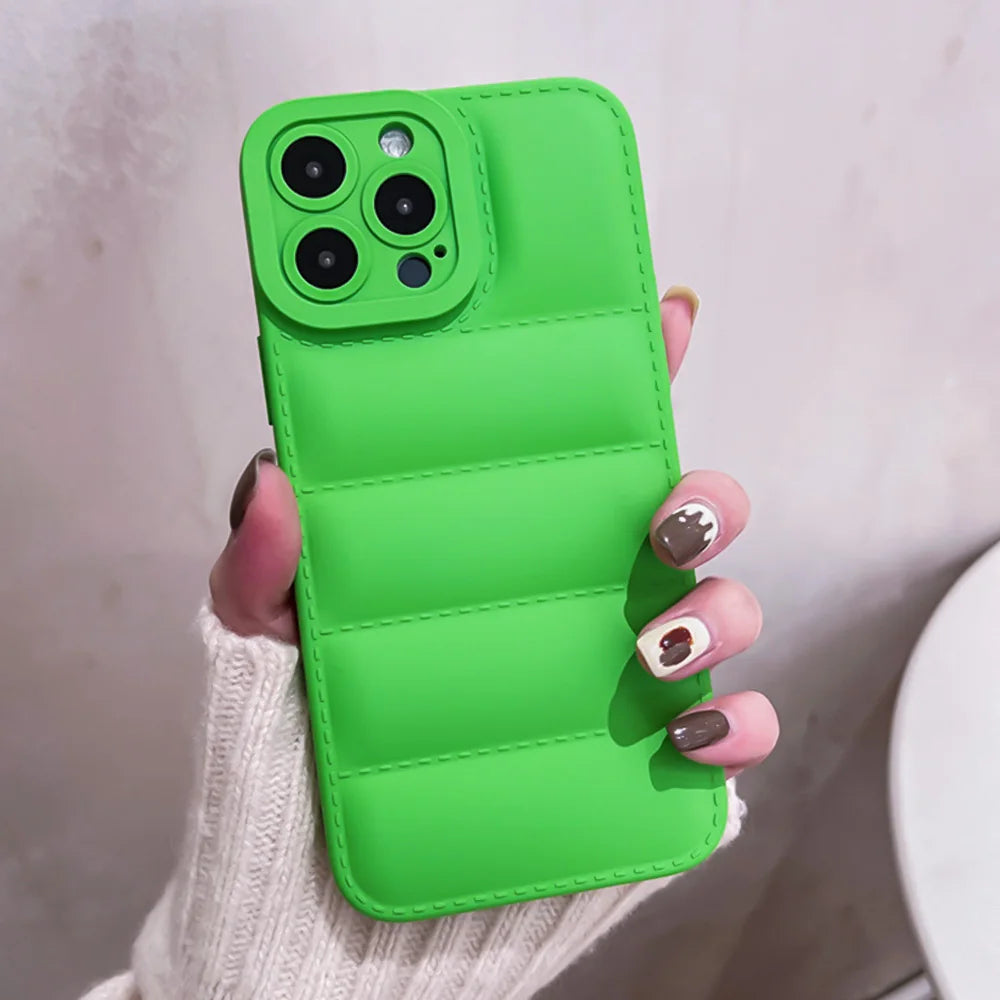 Mobile Phone Case Down Jacket Design for iPhone 14 Pro Max 17 AIR