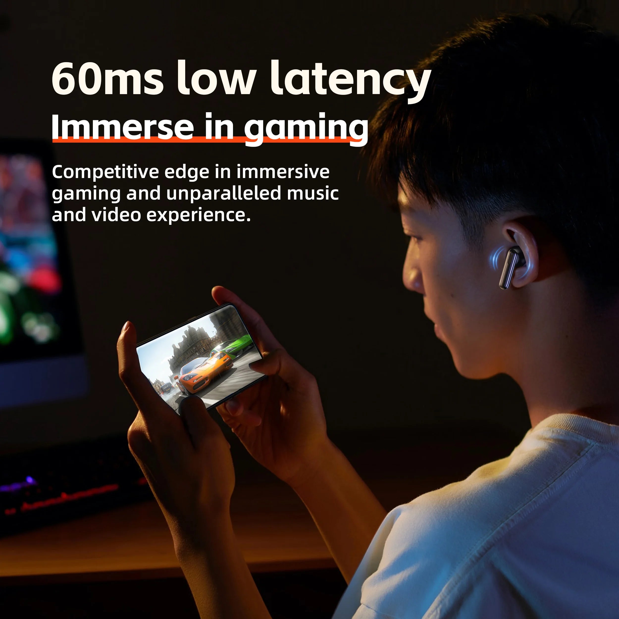 QERE E60 ANC TWS Earbuds Wireless  BlueTooth 5 3 More Playtime IPX5 Waterproof EarPhones  Earbuds