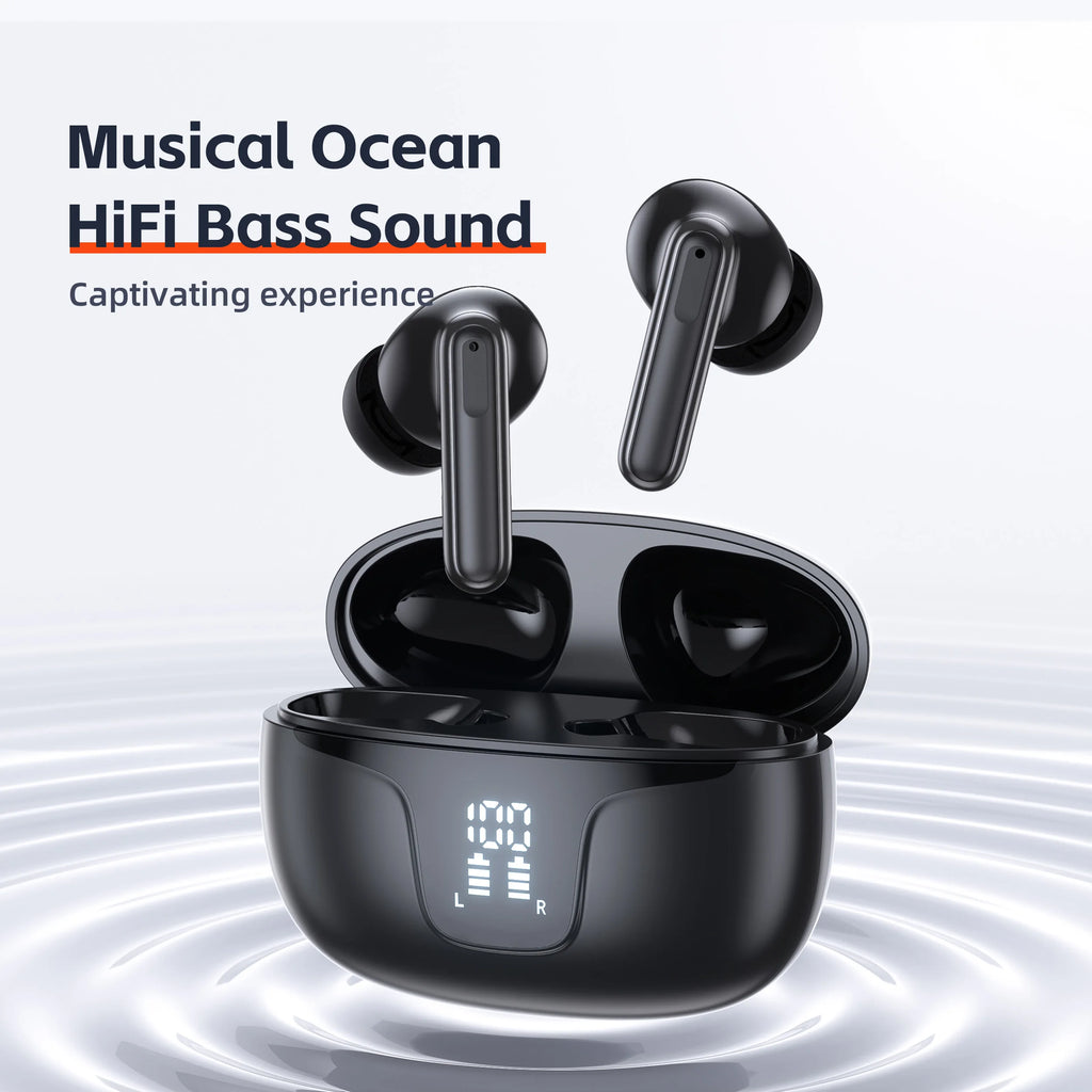 QERE E60 ANC TWS Earbuds Wireless  BlueTooth 5 3 More Playtime IPX5 Waterproof EarPhones  Earbuds