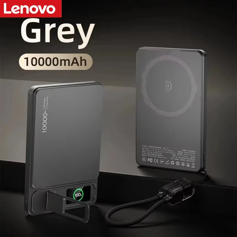 Lenovo 5000mAh Magnetic Power Bank for Magsafe Wireless Super Fast Charging External Battery Powerbank for iPhone 17/16/15/14