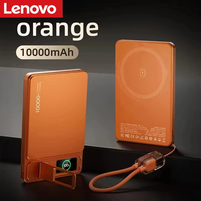 Lenovo 5000mAh Magnetic Power Bank for Magsafe Wireless Super Fast Charging External Battery Powerbank for iPhone 17/16/15/14