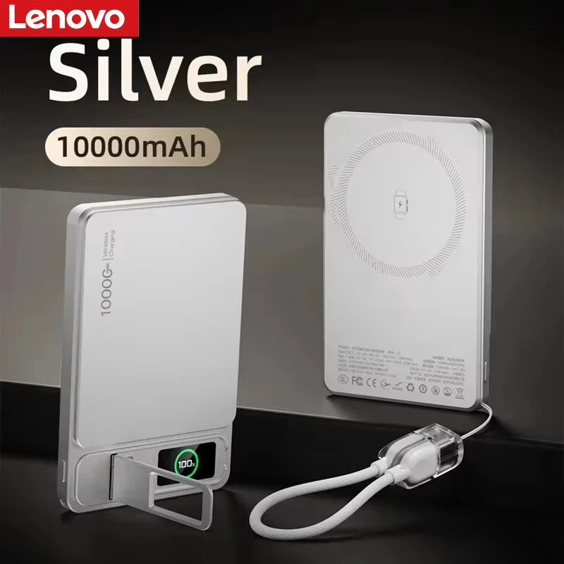 Lenovo 5000mAh Magnetic Power Bank for Magsafe Wireless Super Fast Charging External Battery Powerbank for iPhone 17/16/15/14